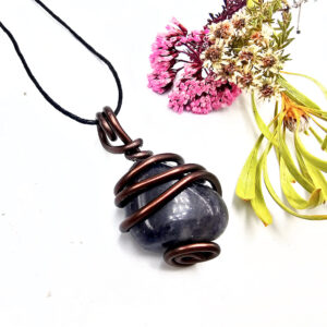 Amethyst Aluminum Wrap Necklace