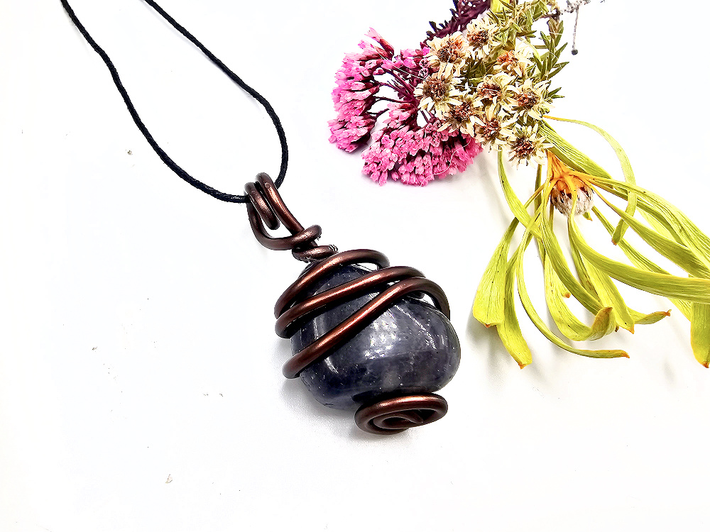 Amethyst Aluminum Wrap Necklace Amethyst Aluminum Wrap Necklace