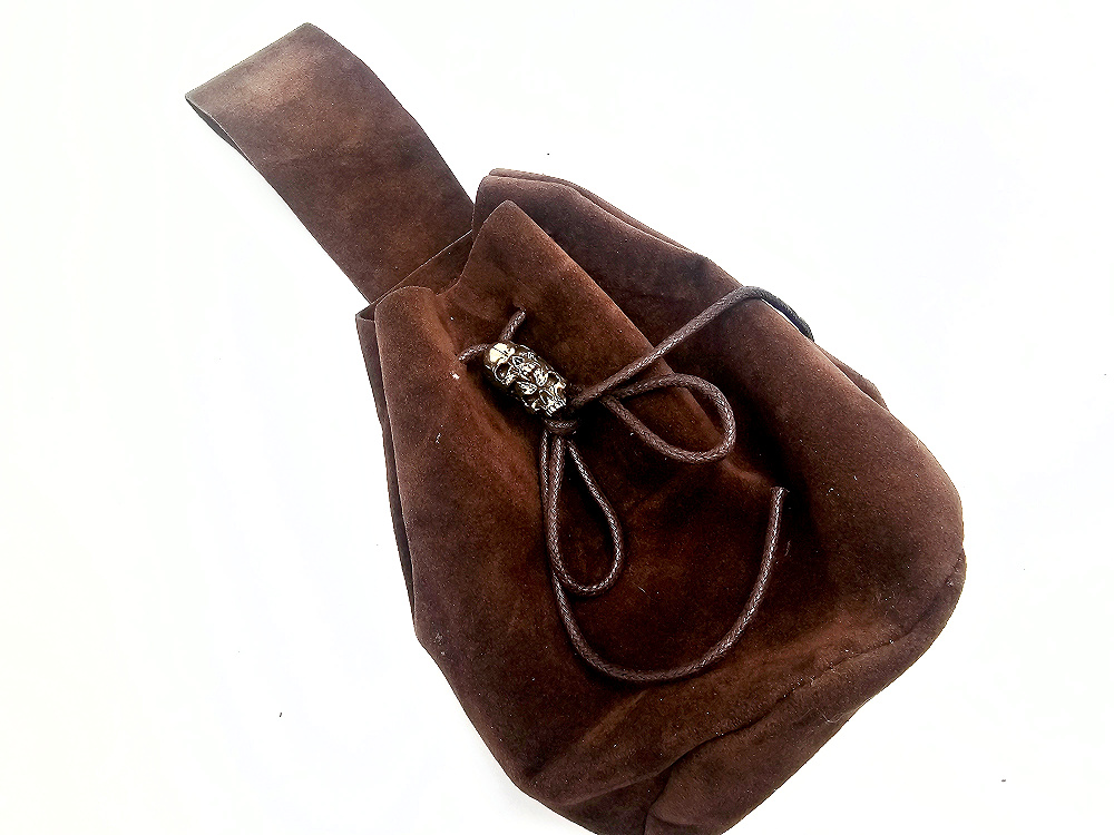 Bag Belt Pouch - Double Skull (Brown) Bag Belt Pouch