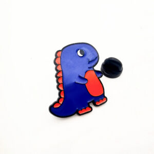 Blue Dinosaur Pin Badge