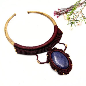 Brass Macramé Choker Necklace