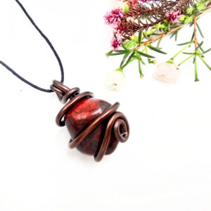 Brecciated Jasper Aluminium Wrap Necklace