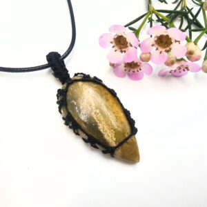 Hello Indigo Halo Online Store Bumblebee Jasper Braided Necklace