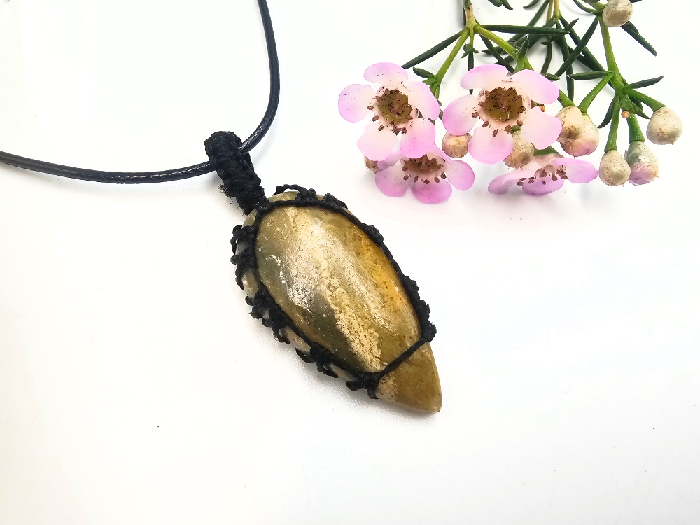 Bumblebee Jasper Braided Necklace Bumblebee Jasper Braided Necklace