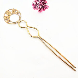 Circle Spiral Hair Pin (Brass)