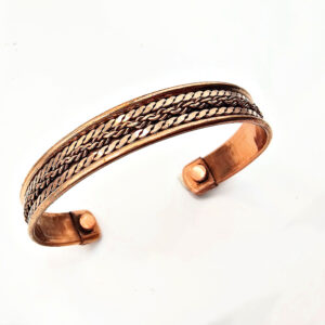 Copper Bracelet Magnetic - Weaved