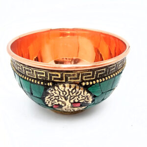 Copper Green Tree of Life Alter Bowl
