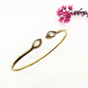 Diamond Citrine Bangle (Brass)