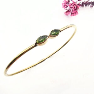 Diamond Garnet Bangle (Brass)