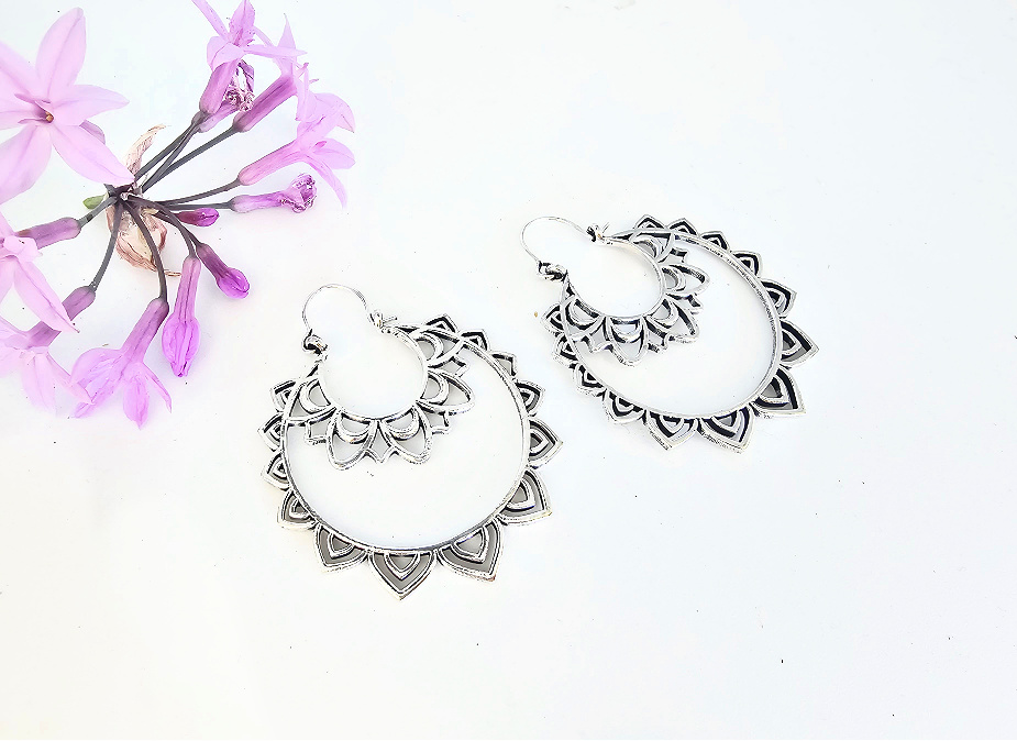 Double Mandala Earrings (W/Brass) Double Mandala Earrings (W/Brass)