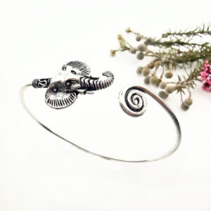 Elephant Spiral Bangle (W/Brass)