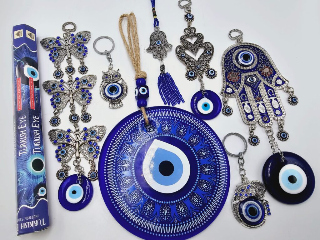 Evil Eye Bracelet Meaning: Symbolism, Protection & How to Wear It Evil Eye collection of deor, glass eye, keyring and incense