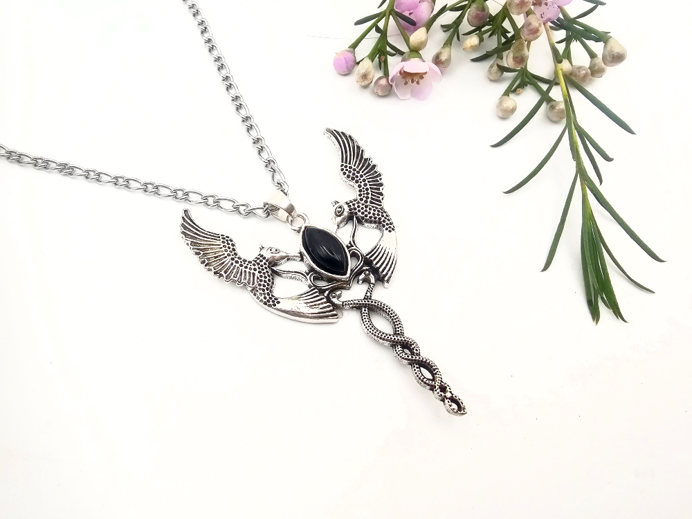 Hummingbird Dance Necklace Black Onyx (W/Brass) Hummingbird Dance Necklace Black Onyx (W/Brass)