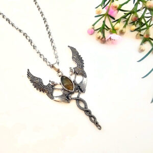 Hummingbird Dance Necklace Labradorite (W/Brass)