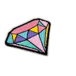 Iron on Patch - Colourful Diamond (6cm)