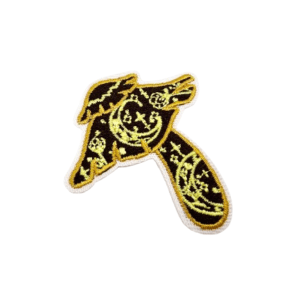 Iron on Patch - Yellow Mushroom (5cm)