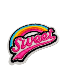 Iron on Patch - Sweet Rainbow (5cm)