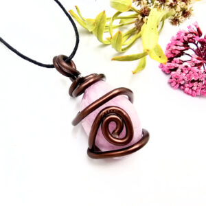 Kunzite Aluminum Wrap Necklace