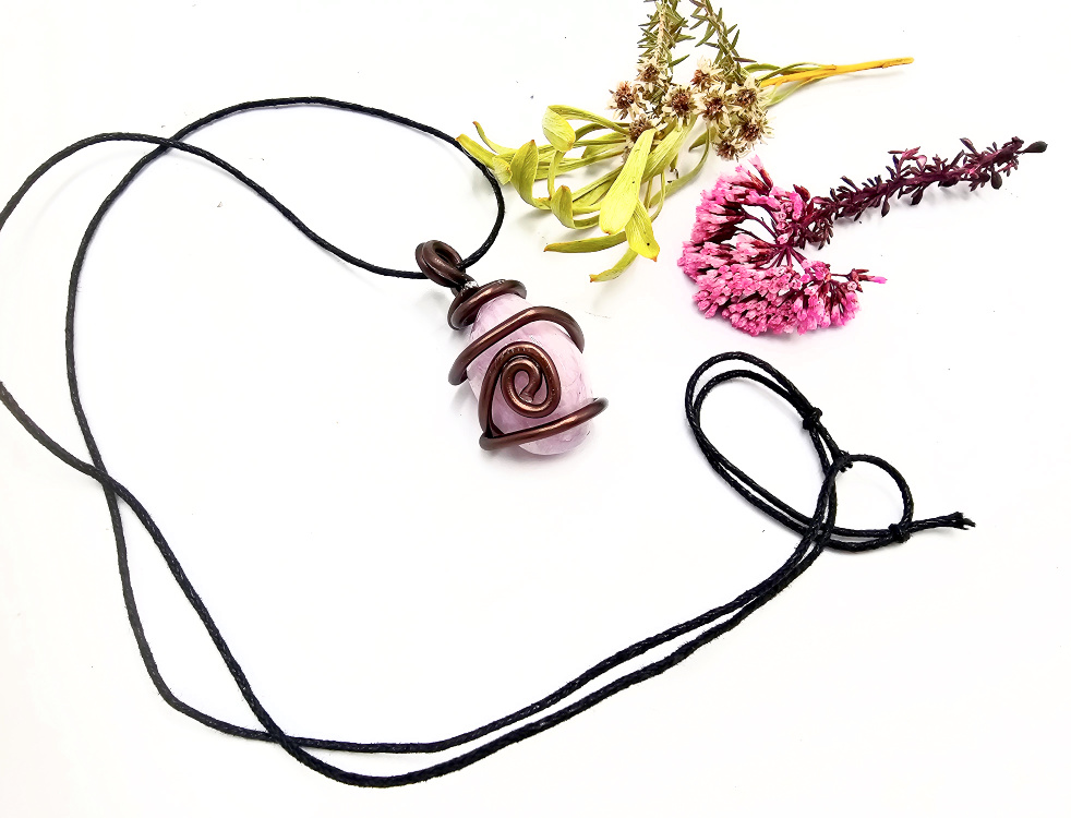 Kunzite Aluminum Wrap Necklace Kunzite Aluminum Wrap Necklace - Image 2