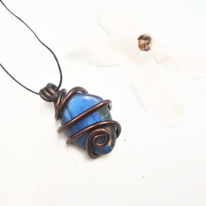 Labradorite Aluminum Wrap Necklace
