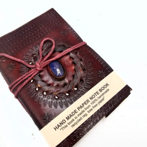 Leather Crystal Journal – Lapis Lazuli (12x8cm)