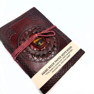 Leather Crystal Journal – Tigers Eye (12x8cm)