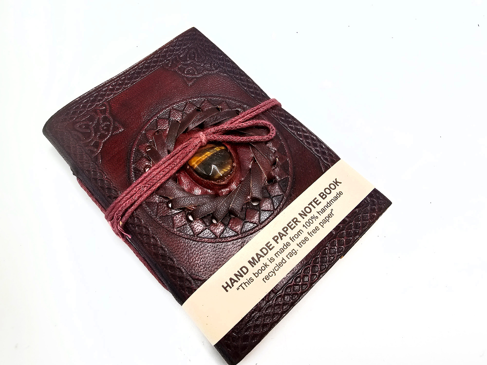 Leather Crystal Journal – Tigers Eye (12x8cm) Leather Crystal Journal – Tigers Eye (12x8cm)
