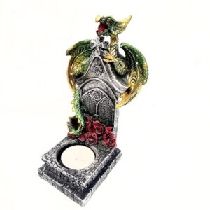 Light of the Dragon Green Candle Holder (16cm)