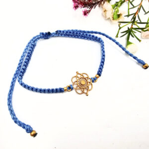 Macramé Brass Bangle
