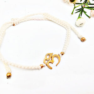 Macramé Brass Bangle