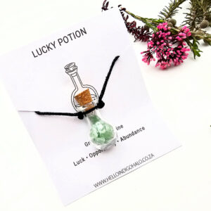 Mini Bottle Green Aventurine Necklace