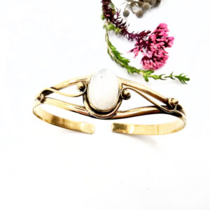Moonstone Eclipse Bangle (Brass)