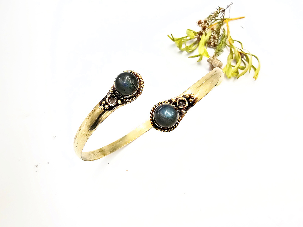 Mystic Gaze Upper Arm Bangle Labradorite (Brass) Mystic Gaze Upper Arm Bangle