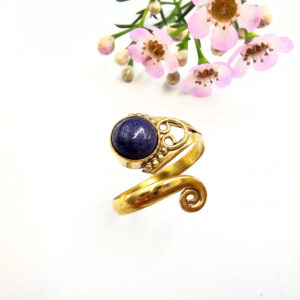 Mystic Spiral Lapis Lazuli Ring