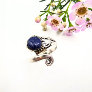 Mystic Spiral Lapis Lazuli Ring