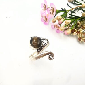 Mystic Spiral Tigers Eye Ring