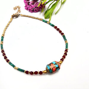 Hello Indigo Halo Online Store Nepali Ankle Chain Red