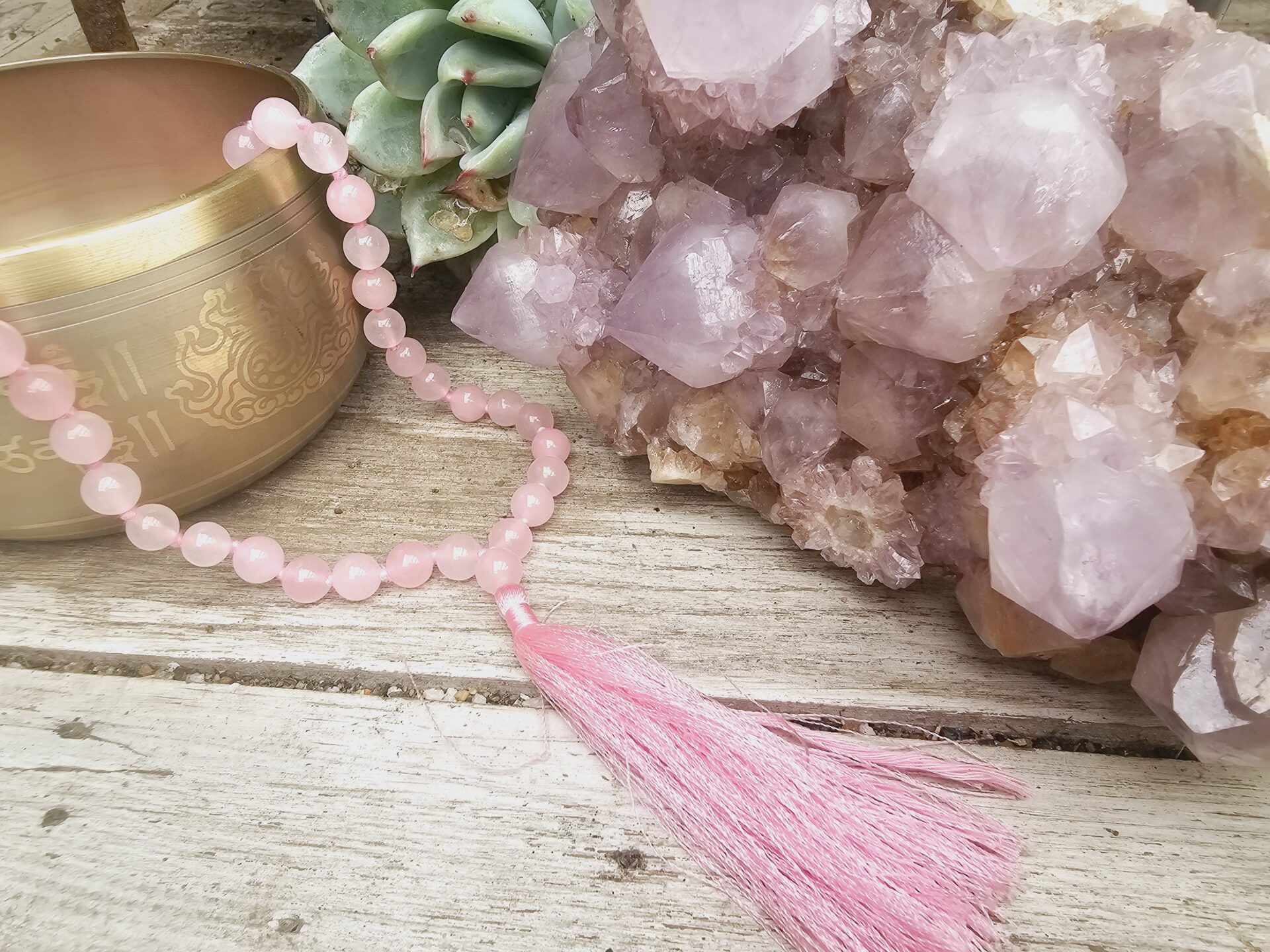 Rose Quartz Mala Beads Rose Quartz Mala Beads - Image 2