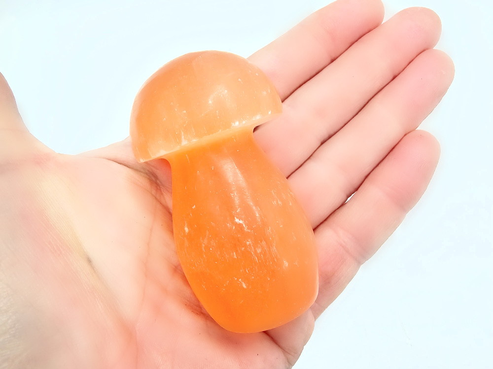 Selenite Crystal Mushroom 6cm (Orange) Selenite Crystal Mushroom 6cm (Orange) - Image 2