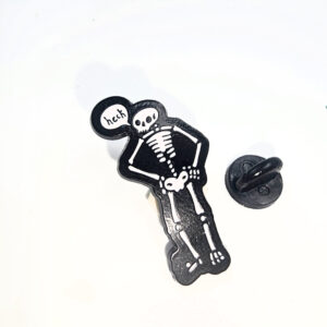 NEW Skeleton Heck Pin Badge