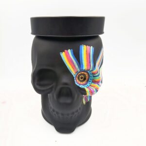 Skull Storage Container Glass A (17cm)