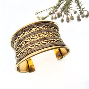 Spiral Cuff Bangle (Brass)