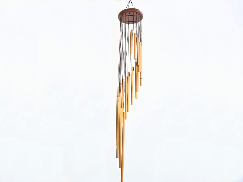 Gold Aluminium Wind Chime Spiral (65cm) Gold Aluminium Wind Chime Spiral (65cm)