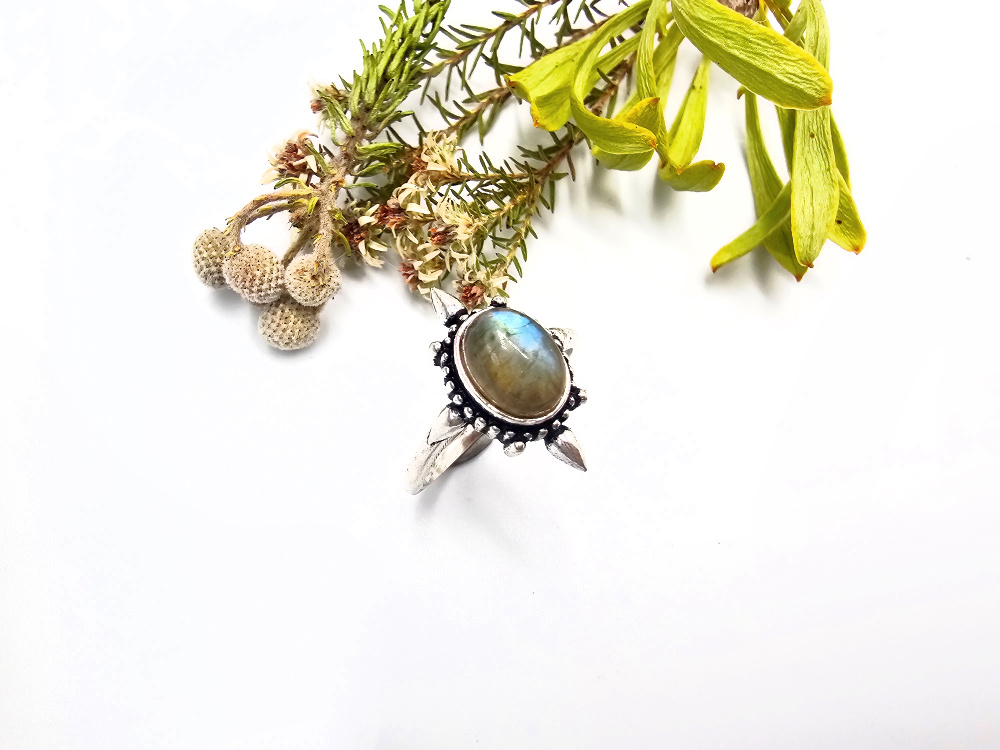 Toe Ring – Direction Labradorite (White Brass) Toe Ring
