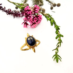 Toe Ring – Direction (Lapis Lazuli & Brass)