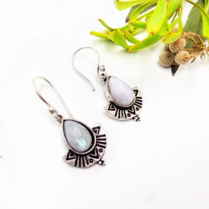 Tribal Earrings Moonstone