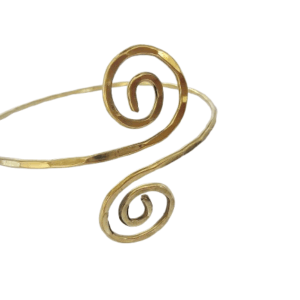 Upper Arm Bangle Double Swirl (Brass)
