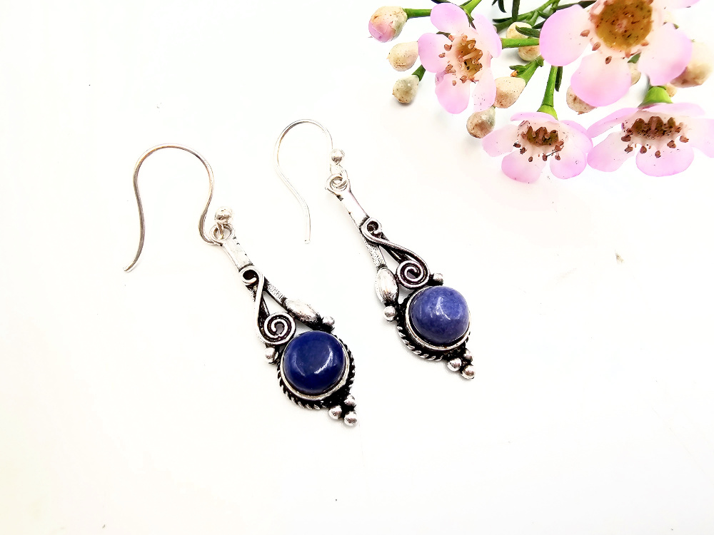 Wild Grace Earrings Lapis Lazuli (W/Brass) Wild Grace Earrings