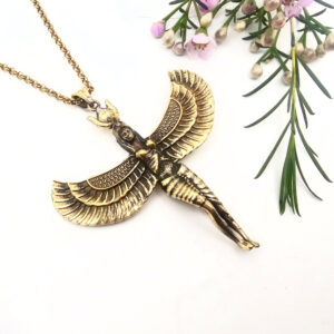 Wings of Isis Necklace (Brass)