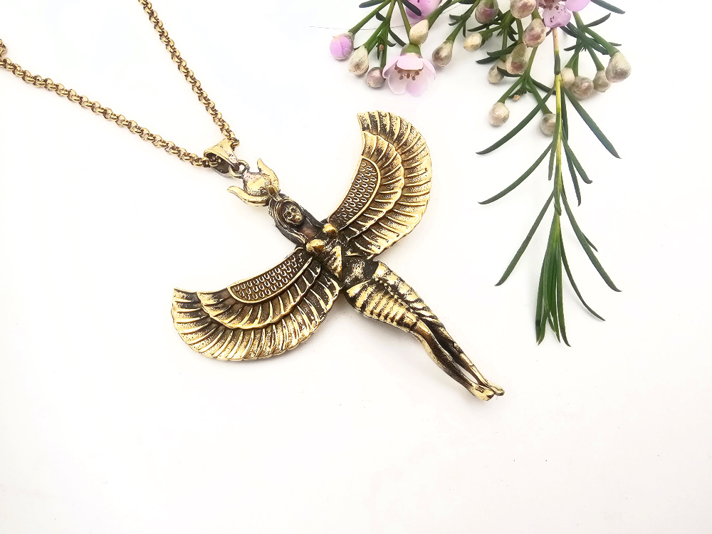 Wings of Isis Necklace (Brass) Wings of Isis Necklace (Brass)